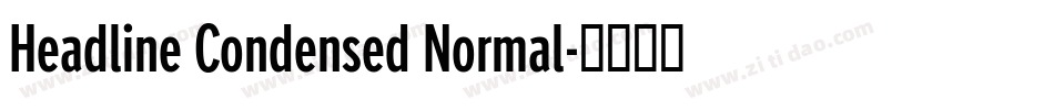 Headline Condensed Normal字体转换